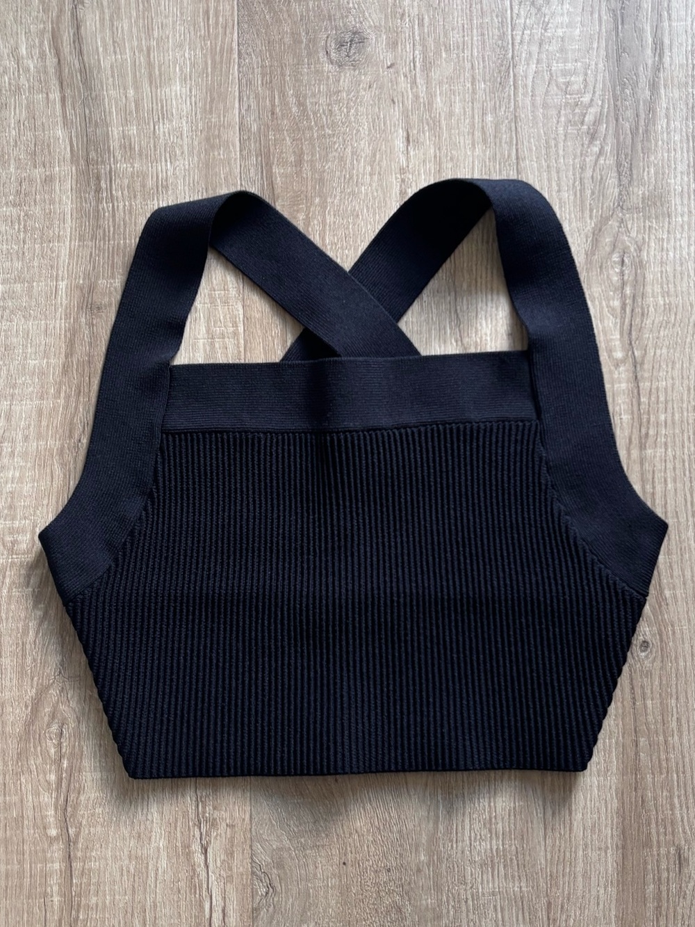 Babaton Breslin Cropped Sculpt Knit Ribbed Tank Top in Black